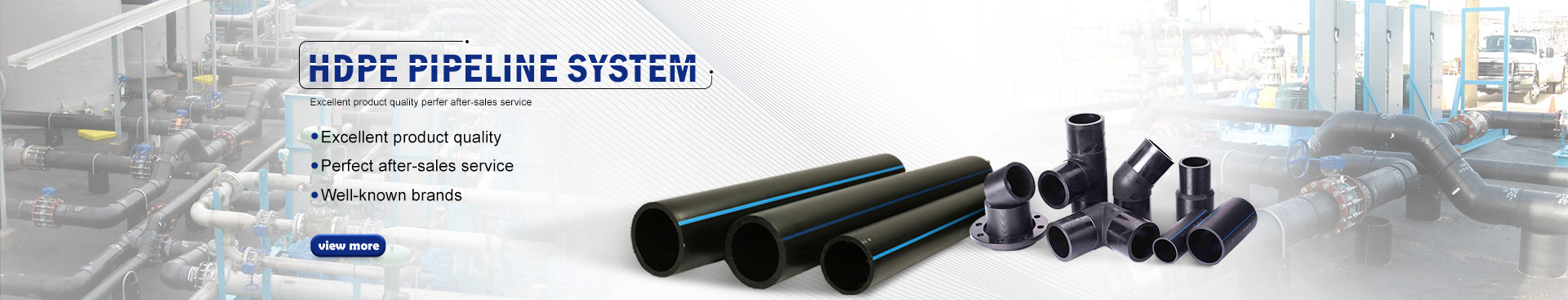 HDPE hodia (Poly Pipe) Beltza / Urdina kolorez hornitzeko